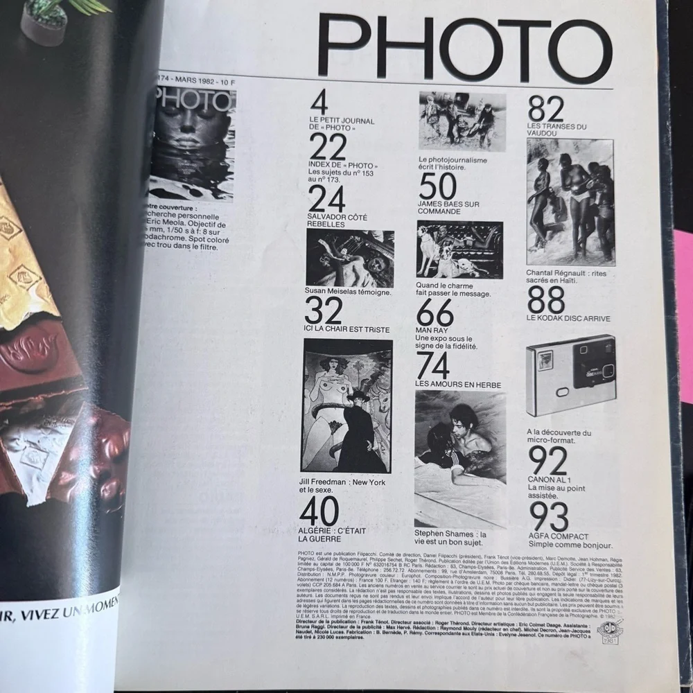 PHOTO Magazine 174 Regnault Haïti Shames Man Ray Baes Freedman Meiselas